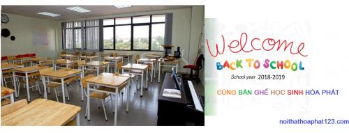 Bàn ghế học sinh Xuân Hòa đạt chuẩn