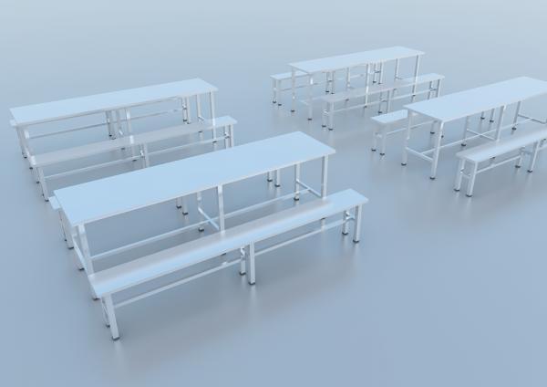 Bàn ăn công nghiệp 8 chỗ BA2407IC3