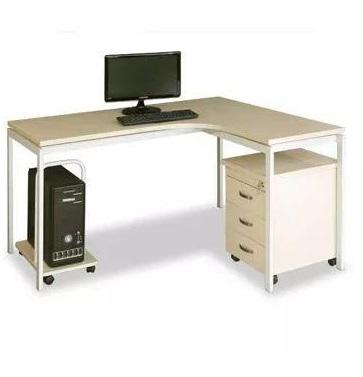 Bàn làm việc chân sắt chữ L BLP16-CH