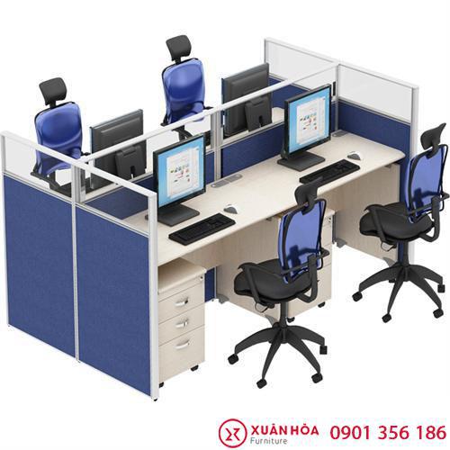 Vách ngăn bàn làm việc nỉ kính VNNXH