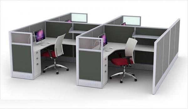 Vách ngăn bàn khung nhôm bọc nỉ