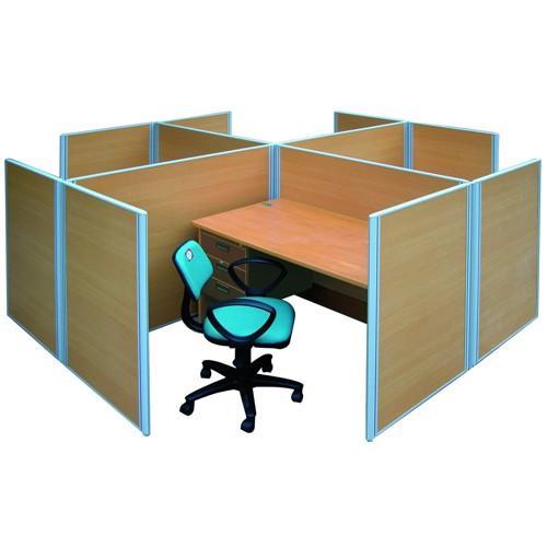 Vách ngăn bàn bằng gỗ VNHP02